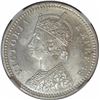 Image 2 : Rare Silver Quarter Rupee Coin of Victoria Empress of Calcutta Mint of 1898.