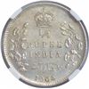Silver Quarter Rupee Coin of King Edward VII of Calcutta Mint of 1905.