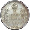 Silver Quarter Rupee Coin of King Edward VII of Calcutta Mint of 1908.