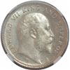 Image 2 : Silver Quarter Rupee Coin of King Edward VII of Calcutta Mint of 1908.