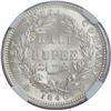 Silver Half Rupee Coin of Victoria Queen of Calcutta Mint of 1840.