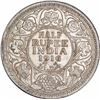 Silver Half Rupee Coin of King George V of Calcutta Mint 1916.