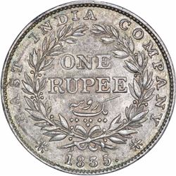 Silver One Rupee Coin of King William IIII of Calcutta Mint of 1835.