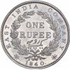 Image 2 : Rare Silver One Rupee Coin of Victoria Queen of Madras Mint of 1840.