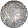 Silver One Rupee Coin of Victoria Queen of Bombay Mint of 1862.