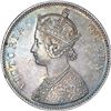 Image 2 : Silver One Rupee Coin of Victoria Queen of Bombay Mint of 1862.