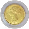 Image 2 : Gold One Mohur Coin of Victoria Queen of Calcutta Mint of 1841.