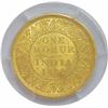 Gold One Mohur Coin of Victoria Queen of Calcutta Mint of 1862.