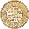Gold One Mohur Coin of Victoria Queen of Calcutta Mint of 1875.