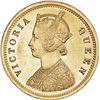 Image 2 : Gold One Mohur Coin of Victoria Queen of Calcutta Mint of 1875.