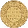 Gold One Mohur Coin of Victoria Empress of Calcutta Mint of 1879.