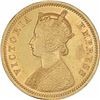 Image 2 : Gold One Mohur Coin of Victoria Empress of Calcutta Mint of 1879.