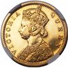 Image 1 : Gold Five Rupees Coin of Victoria Queen of 1870.