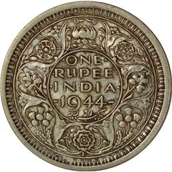 Silver One Rupee Coin of King George VI of Lahore Mint of 1944.