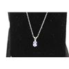 Image 2 : .55CT OVAL TANZANITE NECKLACE SET, STERLING SILVER, RICH BLUE PURPLE, INCLUDES $225 CERTIFICATE