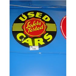 USED CARS SAFETY TESTED SIGN