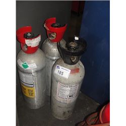 LOT OF 3 CARBON DIOXIDE TANKS WITH CONTENTS