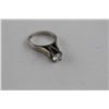 Image 1 : ONE LADIES SILVER ALLOY DIAMOND SET ENGAGEMENT OR DRESS RING WITH ONE DIAMOND, APPROX WEIGHT