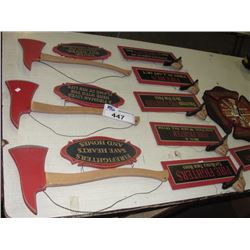 LOT OF 10 FIREFIGHTERS PLAQUES