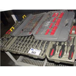 RYOBI DRILL BIT SET AND A SOCKET SET