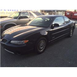 2000 PONTIAC GRAND PRIX GTP 2DR VIN # 1G2WR1212YF324544