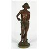 Image 1 : After Jean-Louis Grégoire, BIRDCATCHER, a bronze study on a circular base bearing an engraved b...