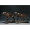 Image 1 : After Charles Valton, PAIR OF HOUNDS, two bronze studies on rounded rectangular bases; medium b...