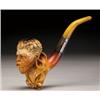 Image 1 : MEERSCHAUM PIPE, the bowl modelled as a bust of a Blackamoor; in original fitted case, l. 7.1" -...