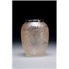 Image 1 : 'BICHES', LALIQUE GLASS VASE, the ovoid vessel moulded with deer grazing amongst fruiting trees a...