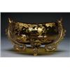 Image 1 : AUGUSTE JEAN GLASS BOWL, of oval form decorated in tones of gilt with Japanesque watery landscape...
