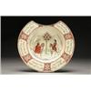 Image 1 : DUTCH-DECORATED ENGLISH CREAMWARE ORANGIST BARBER'S BOWL, painted in colours with portraits of Pr...