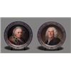 Image 1 : PAIR OF VIENNA-DECORATED LARGE CIRCULAR PORTRAIT PLAQUES, painted in colours after Baltasar Denne...