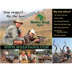 5 Day South Africa Plains-Game Hunt and Big 5 Photo Safari