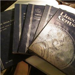 (5) 1909-40 Official Whitman Coin Folders. One actually has a few coins in it, the rest are used and