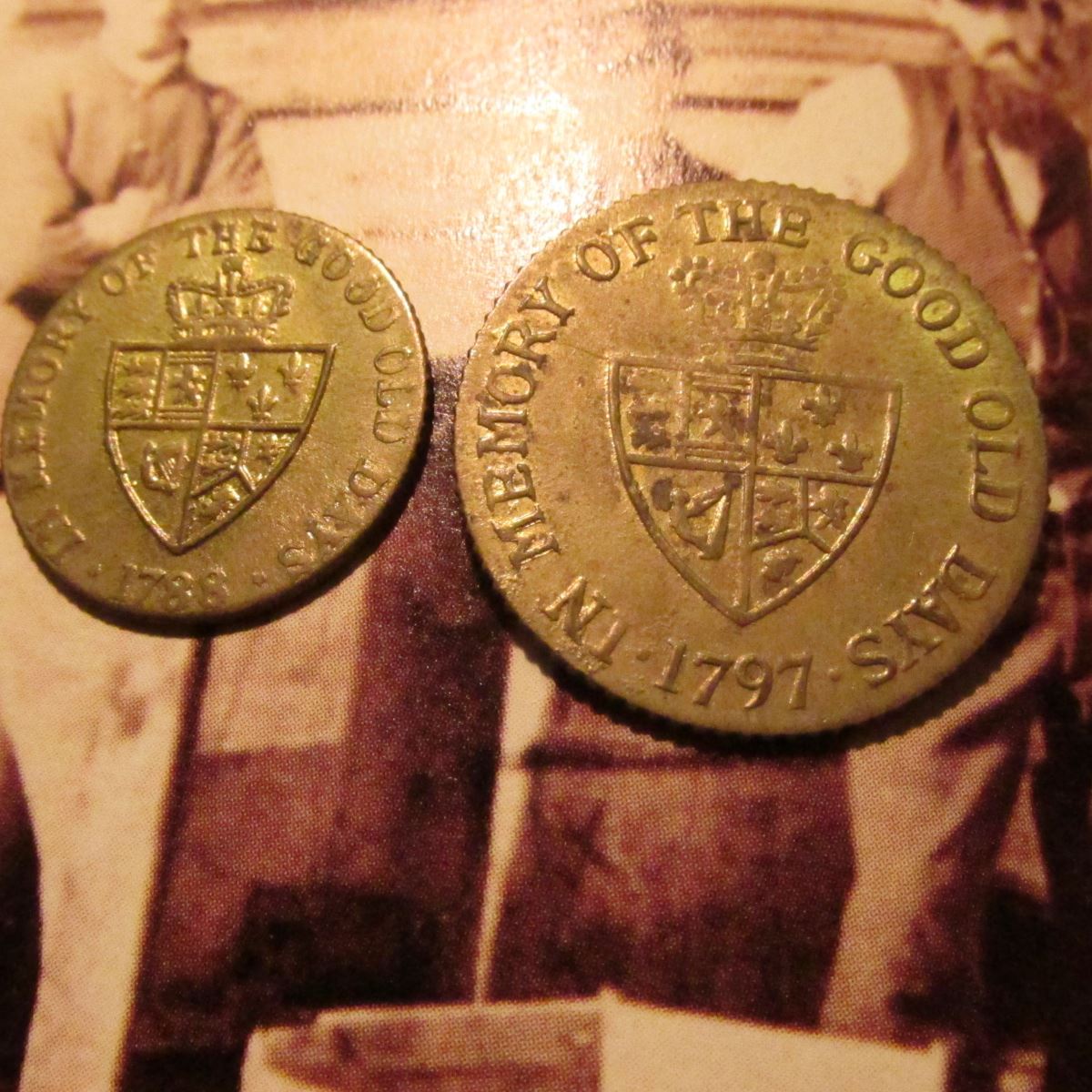 1788 Spade HalfGuinea & 1797 Spade Guinea III", "In Memory