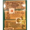 Image 1 : (3) Counterfeit "Confederate States of America" Bank notes including a $500 note; 1976 Civil War Tok