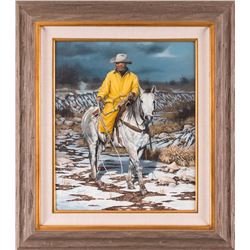 Duward Campbell, oil on board