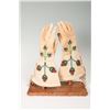 Image 1 : Santee Sioux Beaded Woman's Gauntlets, 13 ½" long