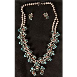 Zuni Necklace with Matching Earrings