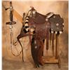 Image 2 : Edward Bohlin Sterling Silver Mounted Brown Tooled Saddle