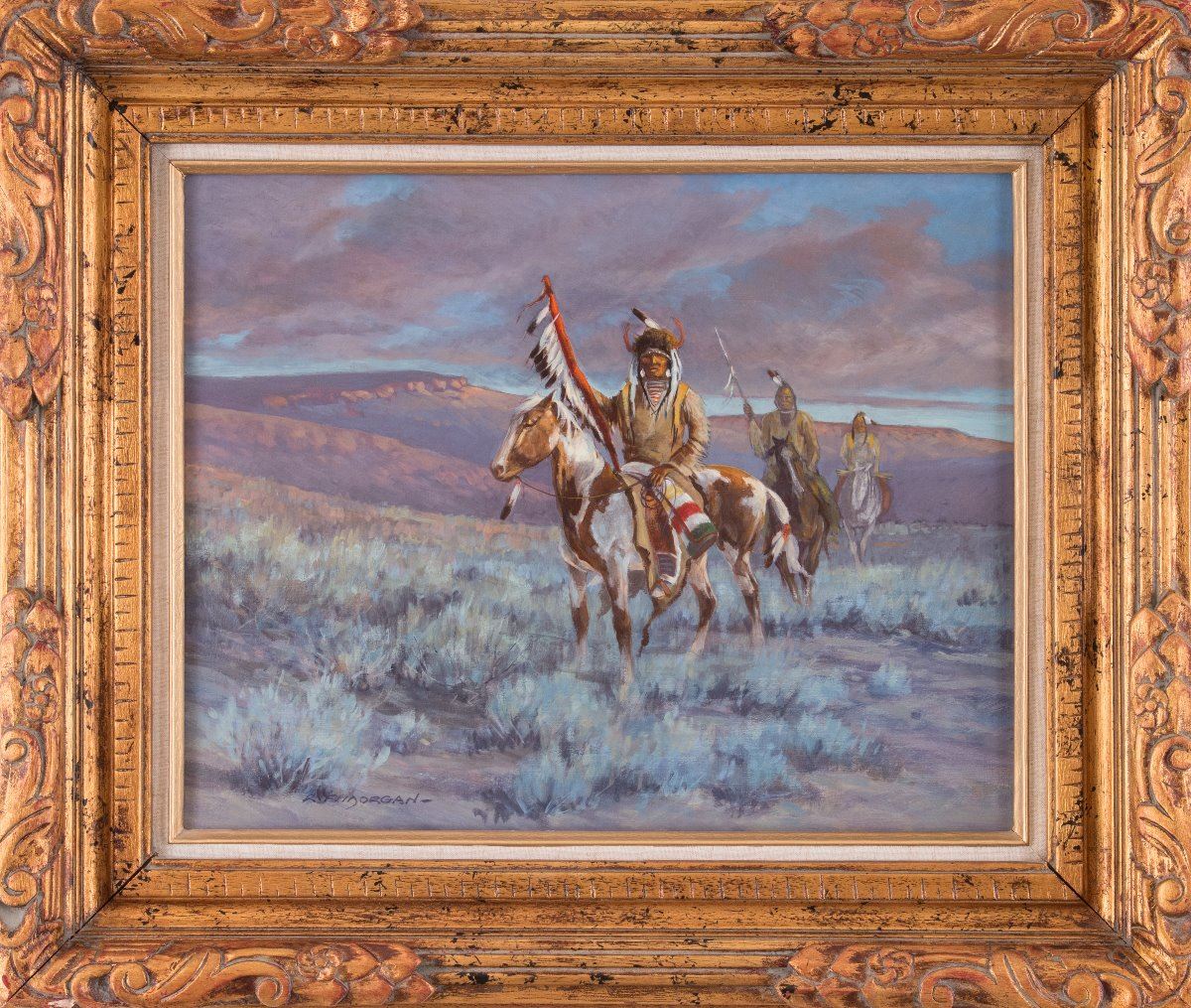 Robert Morgan, oil on canvas - March in Montana