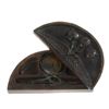 Image 2 : Antique Opium Scale Set In Hand Carved Teak Box  (ANT-000032)