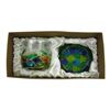 Image 1 : Ornate Overlaid Glass Candle Holder (CLB-000637)
