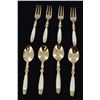 Image 1 : Handcrafted Brass/MOP Fork & Spoon Set of 8 (CLB-001459)