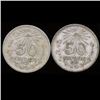 Image 1 : 1920-21 Mexico 50c VF+ 2pcs (COI-010073)
