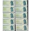 Image 2 : 1964 Indonesia 10S Note Crisp Unc 10pcs Scarce Sequential (CUR-008478)