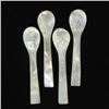 Image 1 : Four Hand Carved Mother of Pearl Demitasse Spoons (DEC-000273)