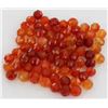 Image 1 : 101.1ct Fire Red Carnelian Round Beads Parcel (GEM-057651)