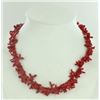 295twc Natural Sicilian Red Coral Necklace Strand (JEW-006048)