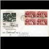Image 1 : 1957 US First Day 4 Block Postal Cover (STM-002214)